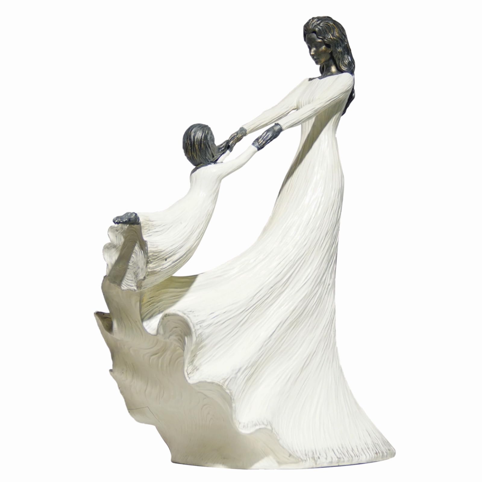 Braxio Living Room Decor Collectible Figurines - Mom and Child Playing Ornament, Modern Art Home Decoration Sculpture for Mothers Day Birthday Thanksgiving Office Shelf Bedroom Decor Gift