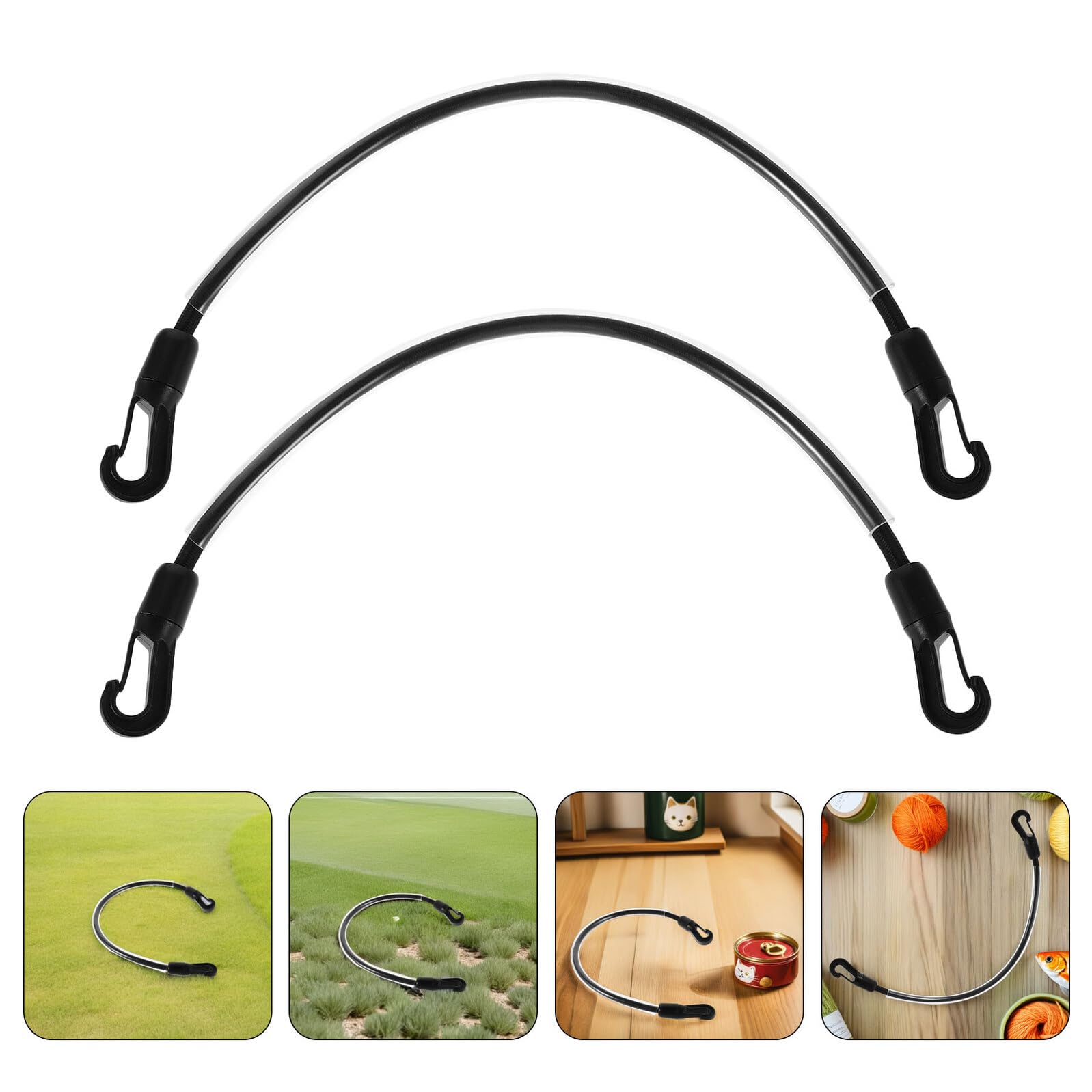 6 Stück 6 Stück Elastische Pferdebeinschlaufen mit Doppelten Metallclips 56cm lang Wetterfeste Ersatz Beinriemen für Pferdedecken Sicherer Halt für Ganzjährigen Einsatz