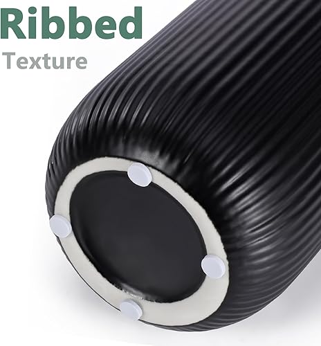 Miniatura 3 de Jarrón de cerámica para flores  Moderno jarrón pequeño y texturizado acanalado para decoración del hogar, hierba de las pampas, decorativo, granja,