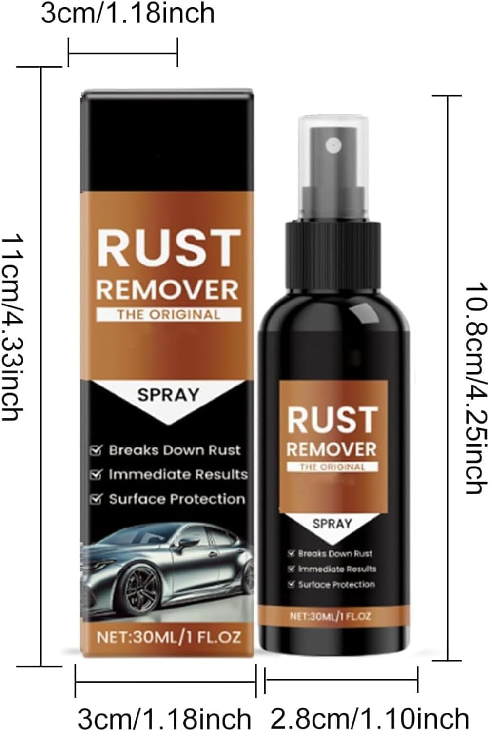 2026 Upgrade Multipurpose Rust Stain Remover, Heavy Duty Metal Cleaner,Fast Acting Heavy Duty Rust Dissolver for Cars, Tools, Bolts & More 2PC — view 6