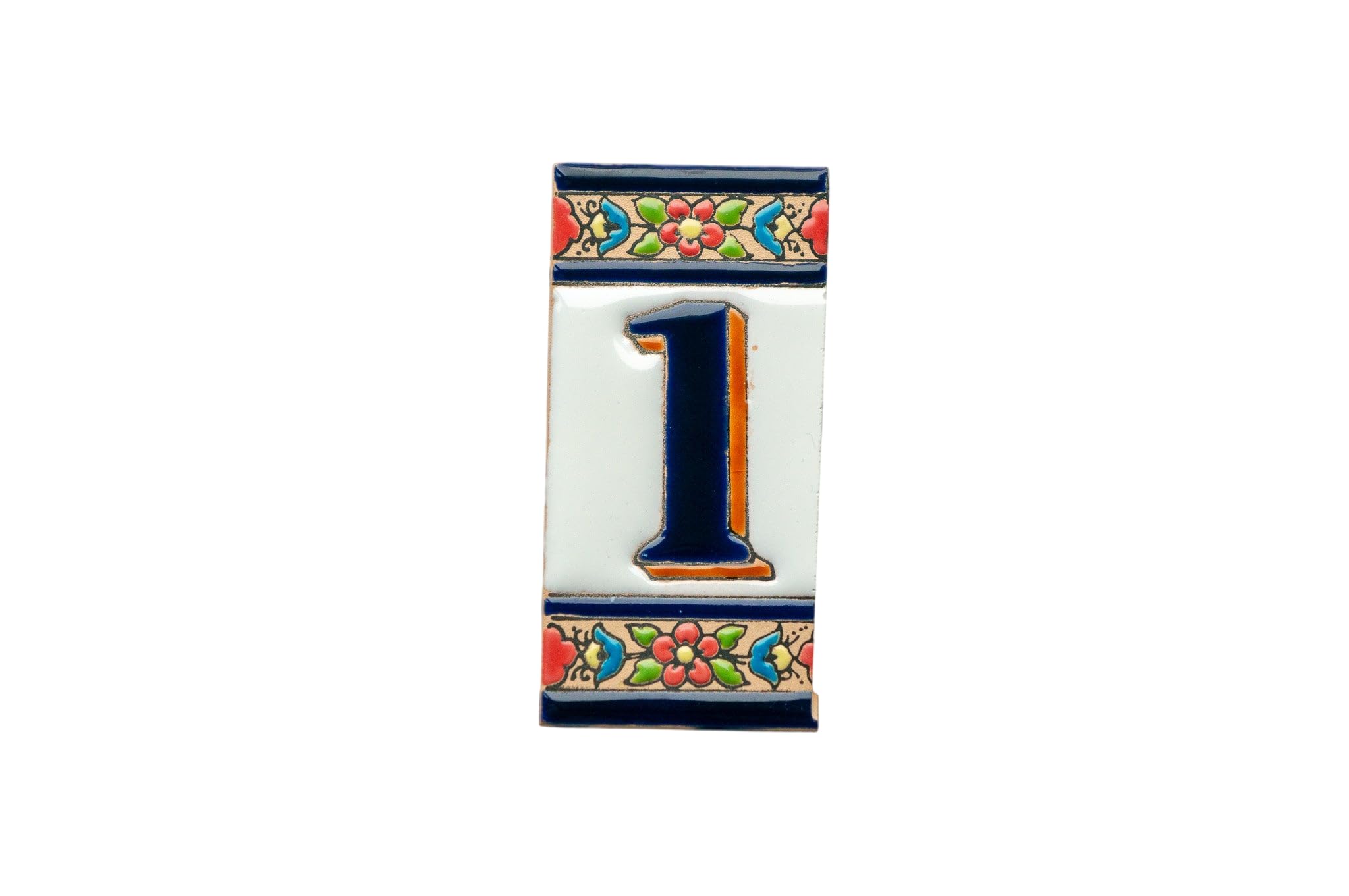 Ceramic Door Number Tile & Frame โ 5.5cm x 11cm (2.17" x 4.33") 1