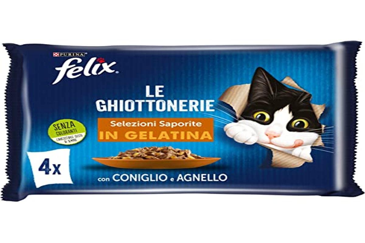 FELIX Le Ghiottonerie Adult Cat Wet Food, Jelly Snacks With Tuna, Salmon, Cod, Carbon Cod. 80 Bags Of 85 G - Foto 5