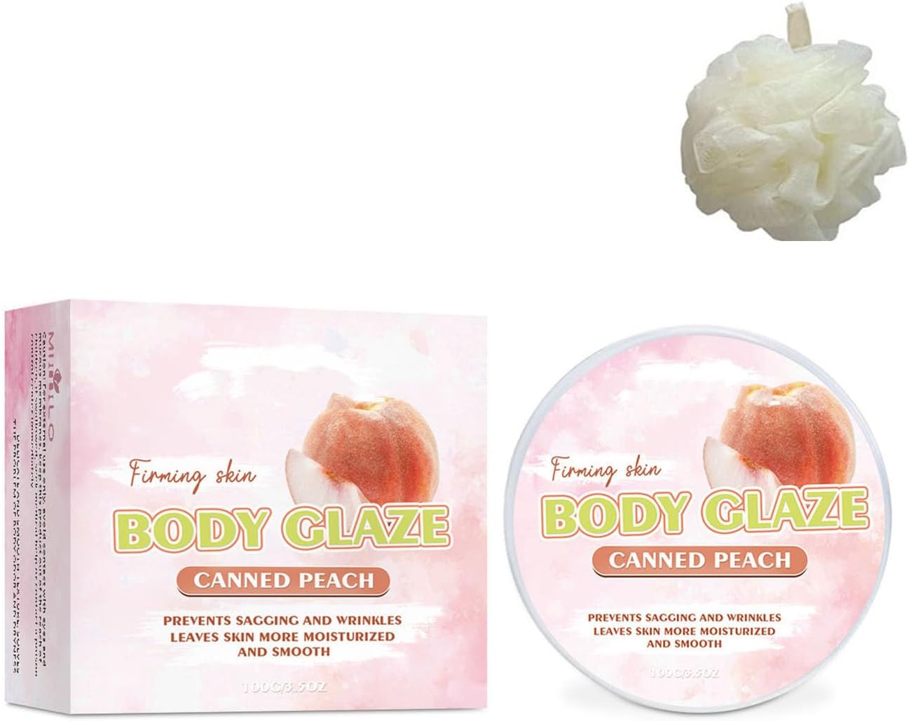 Generic Body Glaze Body Butter Donut, Whipped Body Butter for Women (Peach)