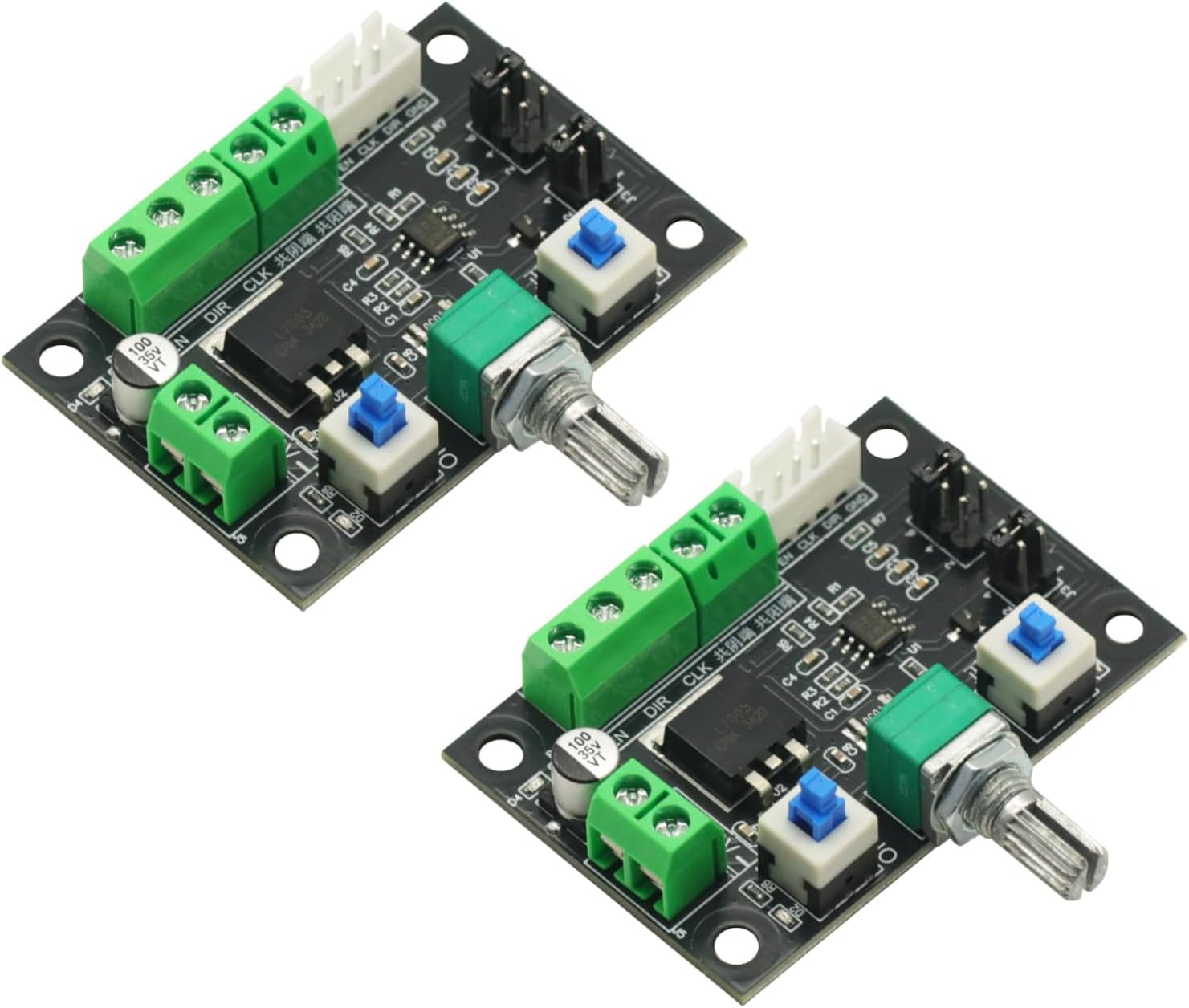 2PCS DC 8V-24V Stepper Motor Controller,Stepper Motor Driver Drive Controller PWM Pulse Signal Generator Speed Control Board Module