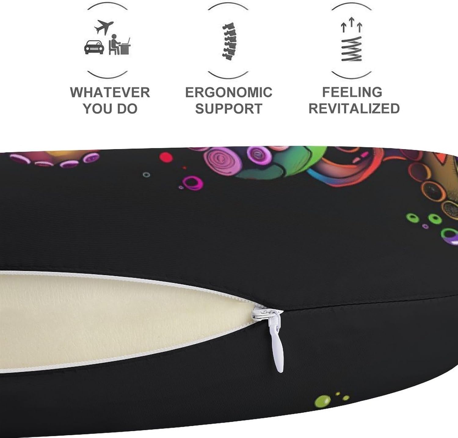 Elegant Colored Elegant Octopus Travel Pillow U Shape Neck Pillow Washable Pillowcase for Sleeping Chair