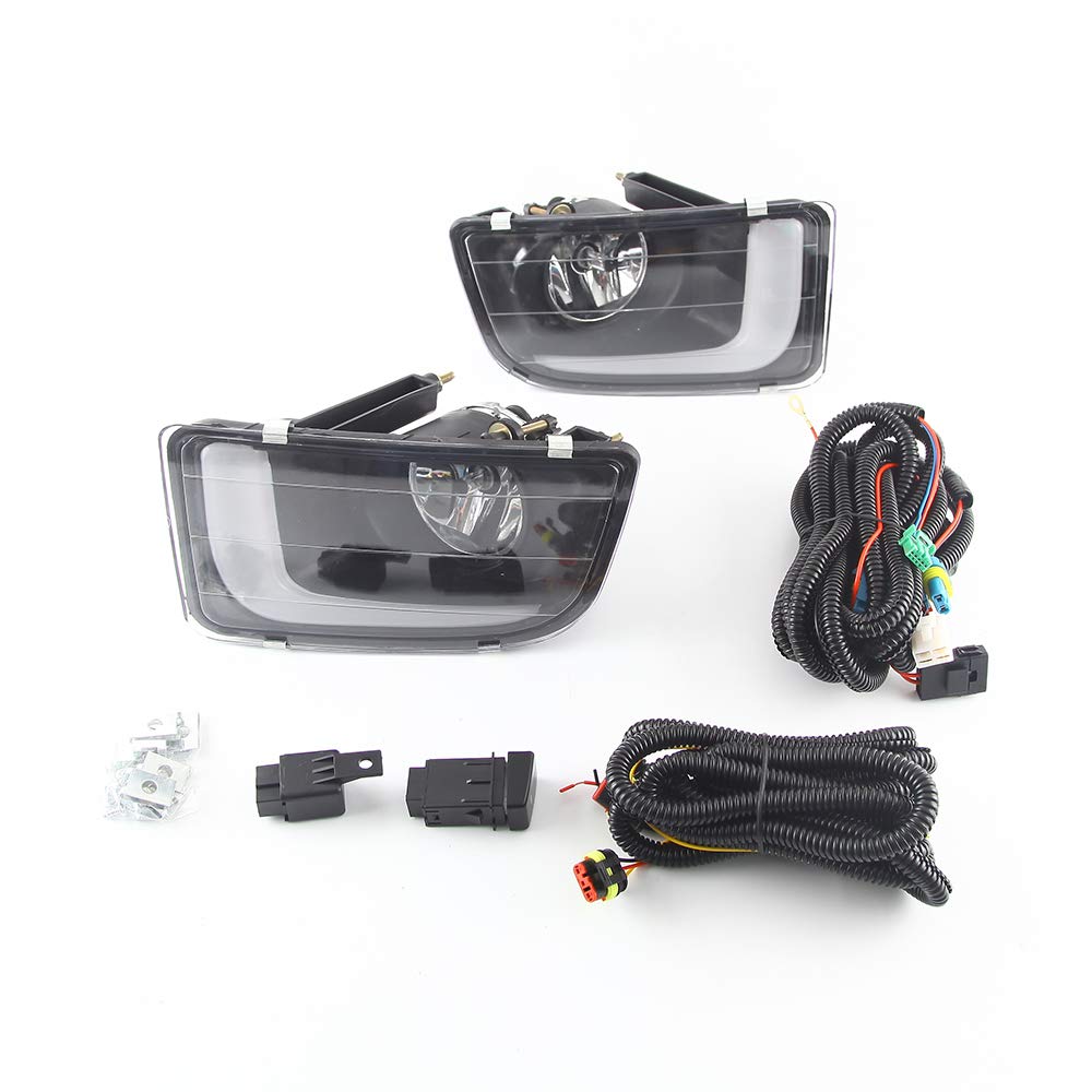 LED 6000K Luce di marcia diurna DRL + Indicatori di direzione gialli + Gruppo fendinebbia alogeno 4300K ​​per D-MAX 2014 2015
