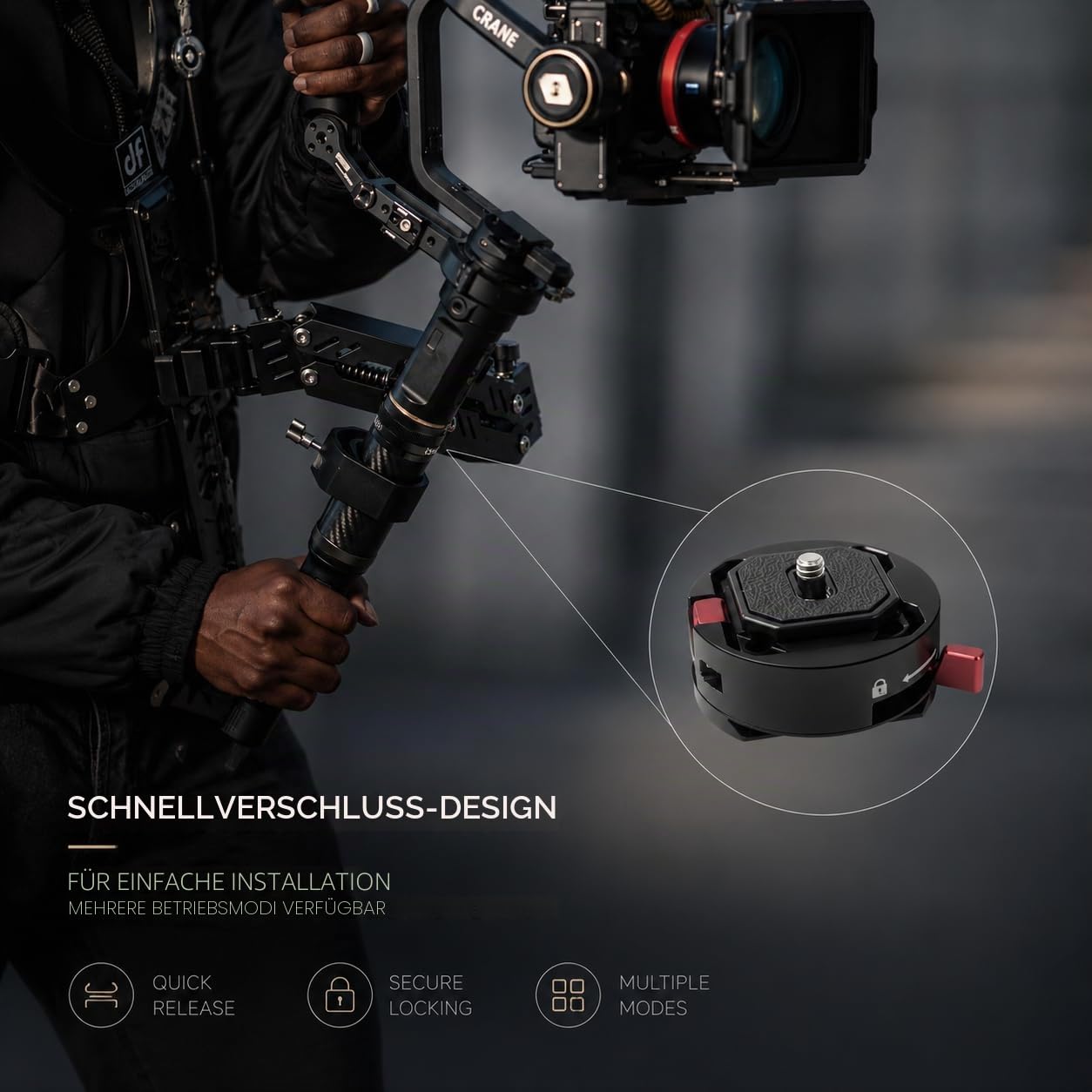 Thanos-SE Ultra Gimbal Support Weste mit Schnellwechsel – Steadicam Gimbal Stabilisator Weste für DJI Ronin RS5 RS4 PRO, RS3 Mini, RS3 PRO und Kameras, 2–8 kg Traglast für Videografen