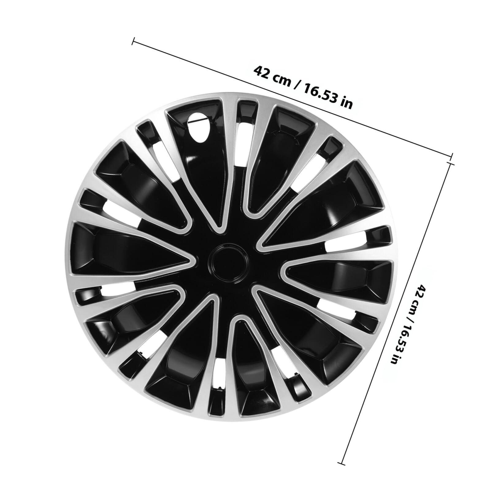 CHILDWEET Copri Cerchi per Automobili in Pp Nero da 15 Pollici, Resistente e Progettato la Protezione del Mozzo Ruota, come Accessorio Decorativo per Auto
