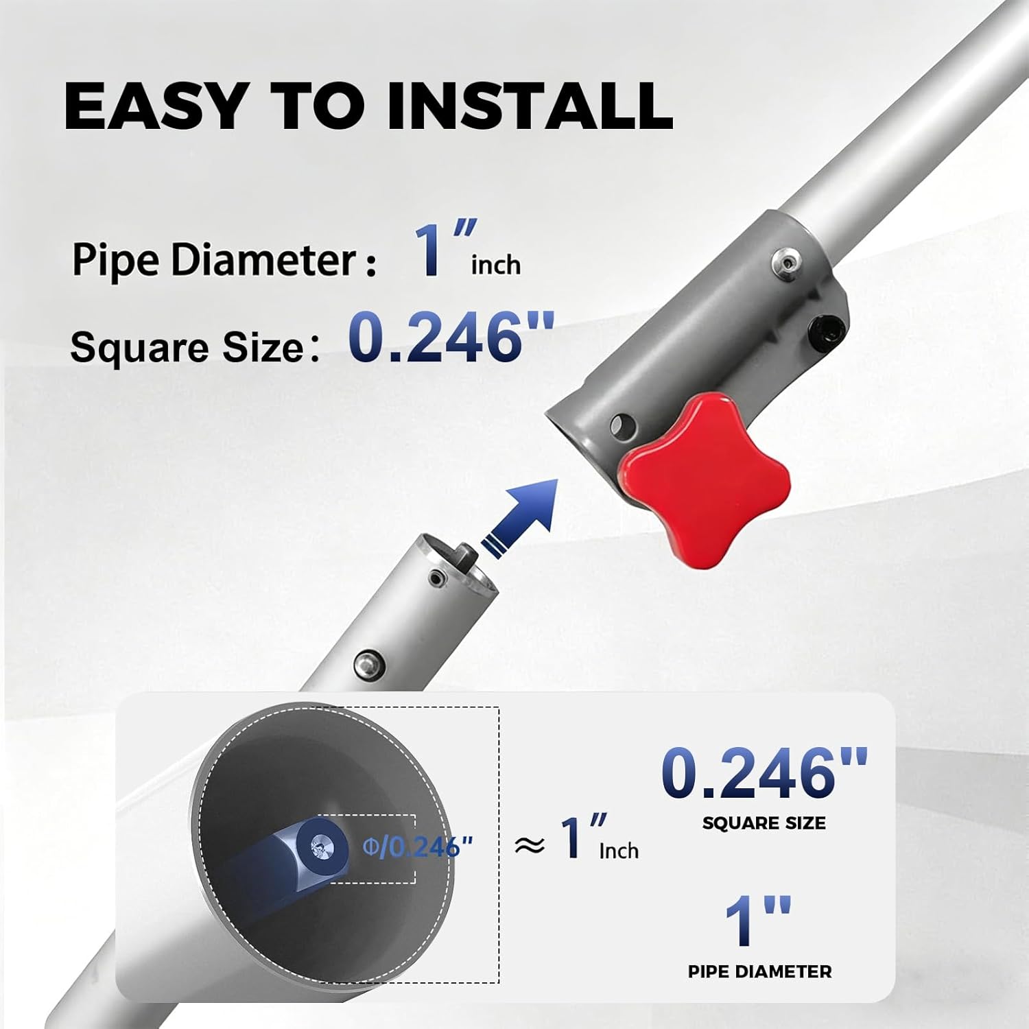16-Inch Hedge Trimmer Attachment with 180° Adjustable Head, Heavy-Duty Dual-Action Blade for Gas Powered String Trimmers