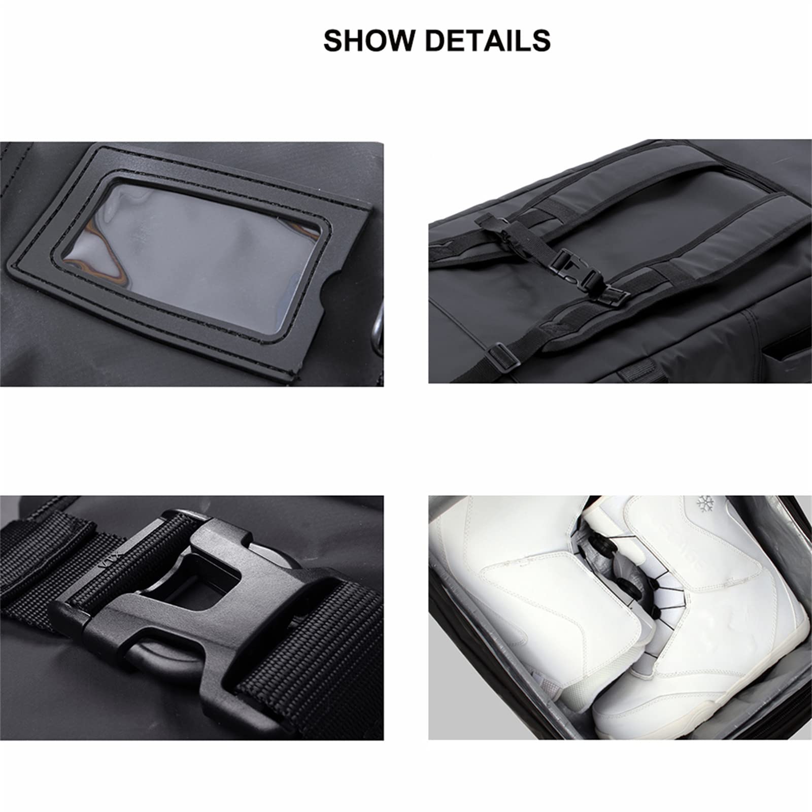 Luxja Astuccio Da Cucito Doppio Strato - Borsa Portaoggetti Con Tasche E Anelli, Grigio - Foto 6