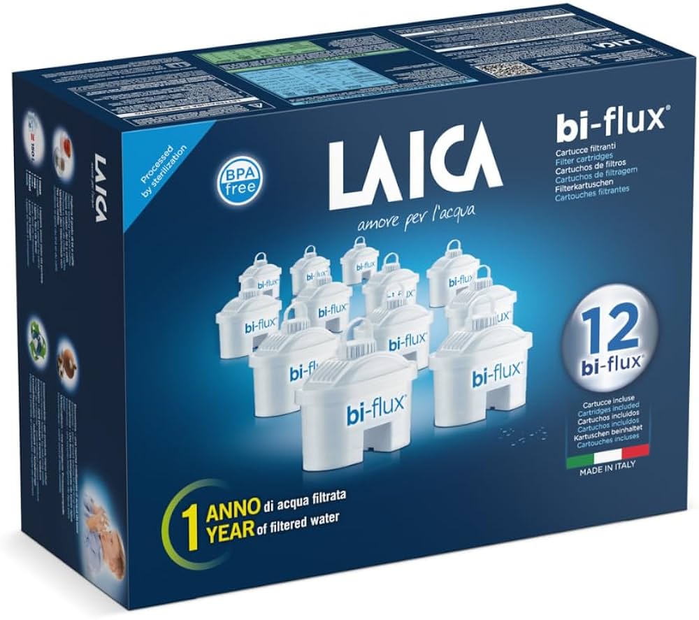 LAICA bi-flux® Filtro per Acqua – Preserva i Sali Minerali Utili