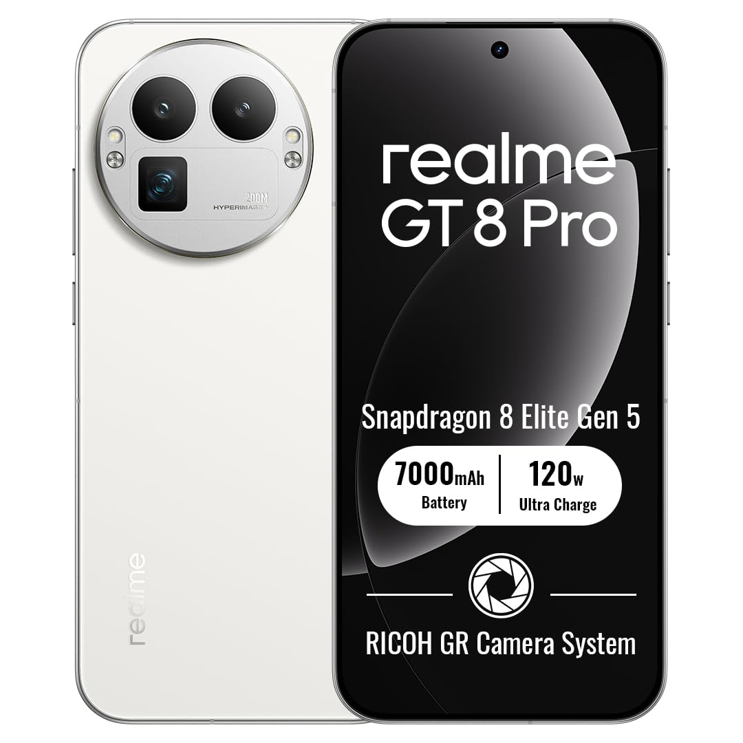 realme GT 8 Pro 5G - Smartphone 16+512 GB, pantalla 6,79" 120 Hz, carga SuperVOOC 120 W, batería 7000 mAh, cámara 300 MP, Qualcomm Snapdragon 8 Elite Gen 5, IP69