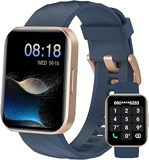 スマートウォッチ iPhone対応 アンドロイド対応 Bluetooth通話 歩数計 Line通知 レディース メンズ 腕時計 Smart Watch 1.85インチ画面 100+種類運動モード 長持ちバッテリー 技適認証済み