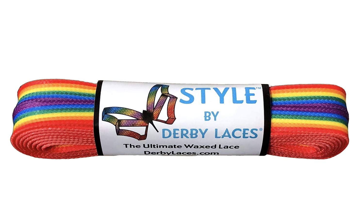 Derby Laces Style Wide 10mm Waxed Lace for Roller Skates, Hockey Skates, Boots, and Regular Shoes
