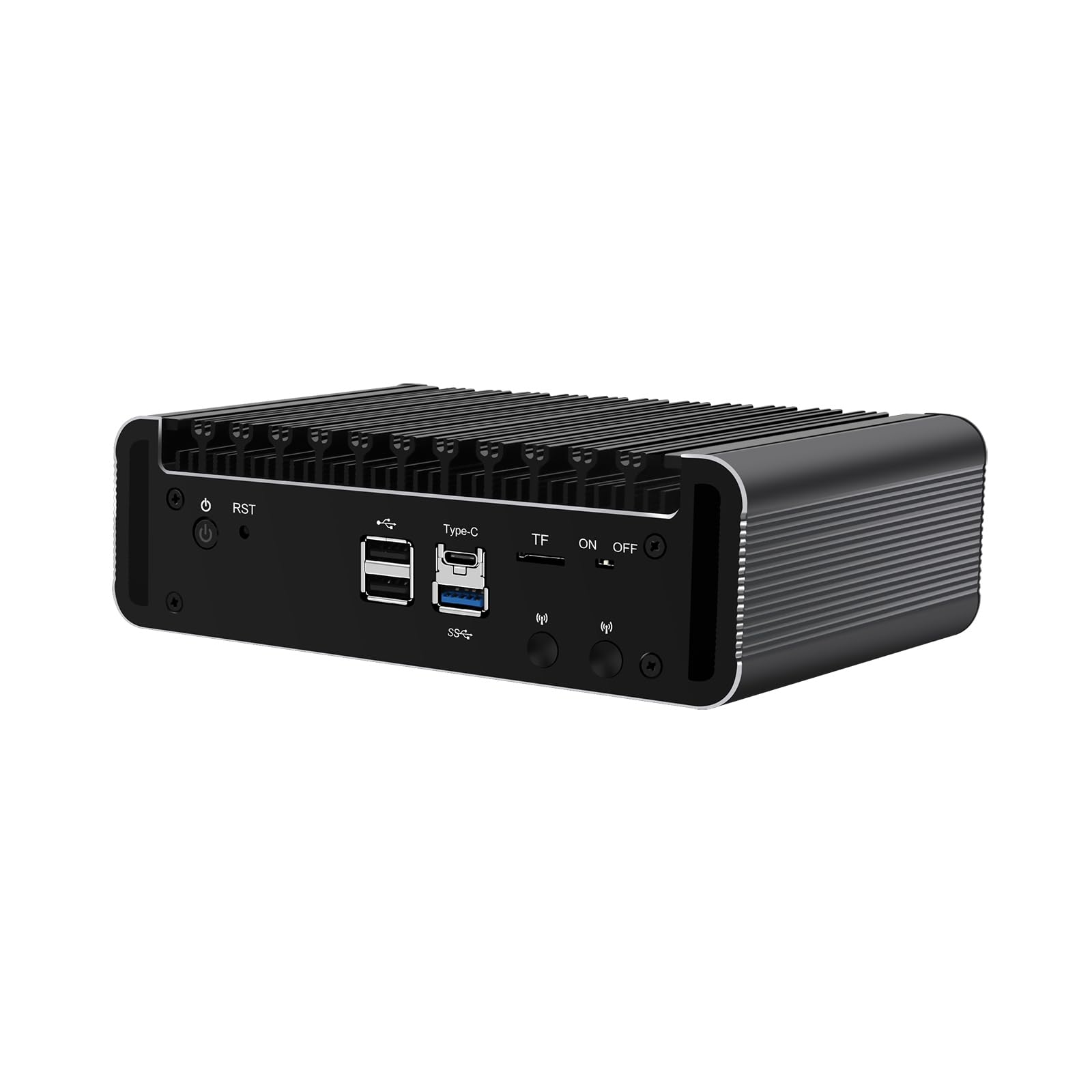Micro Firewall Appliance, Mini PC, PFSense, Mikrotik, OPNsense, VPN, Router PC, J6413, RJ14, AES-NI, 4 x 2.5GbE I226-V, HDMI, DP, Type-C, TF Slot, 8G RAM, 128G SSD