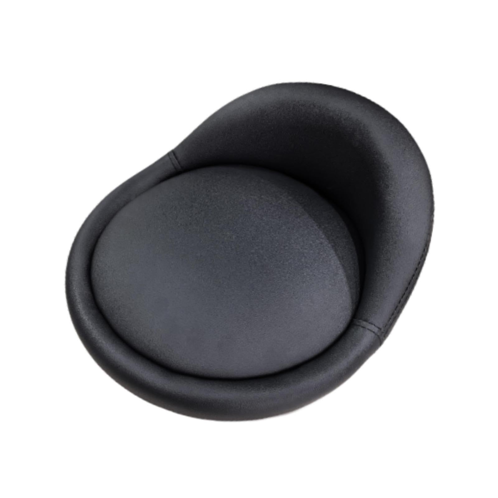 PawwJoy Bar Stool Replacement Seat Top, Low Back PU Leather Waterproof Stool Cushion for Restaurant Lounge Office, 14.17x5.91inch, Hole Distance 3.94x3.94inch- Black
