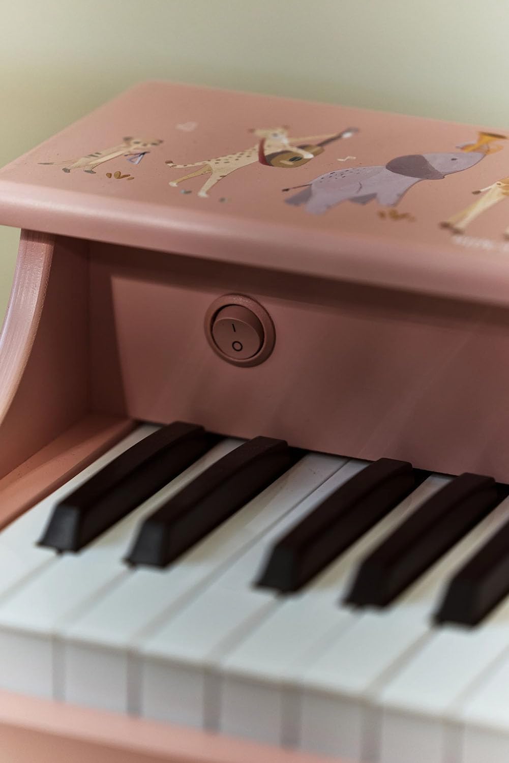 Little Dutch Kinder Piano - Klavier - Holzklavier - Holzpiano - für Mädchen ab 3 Jahren - Safari Friends - rosa