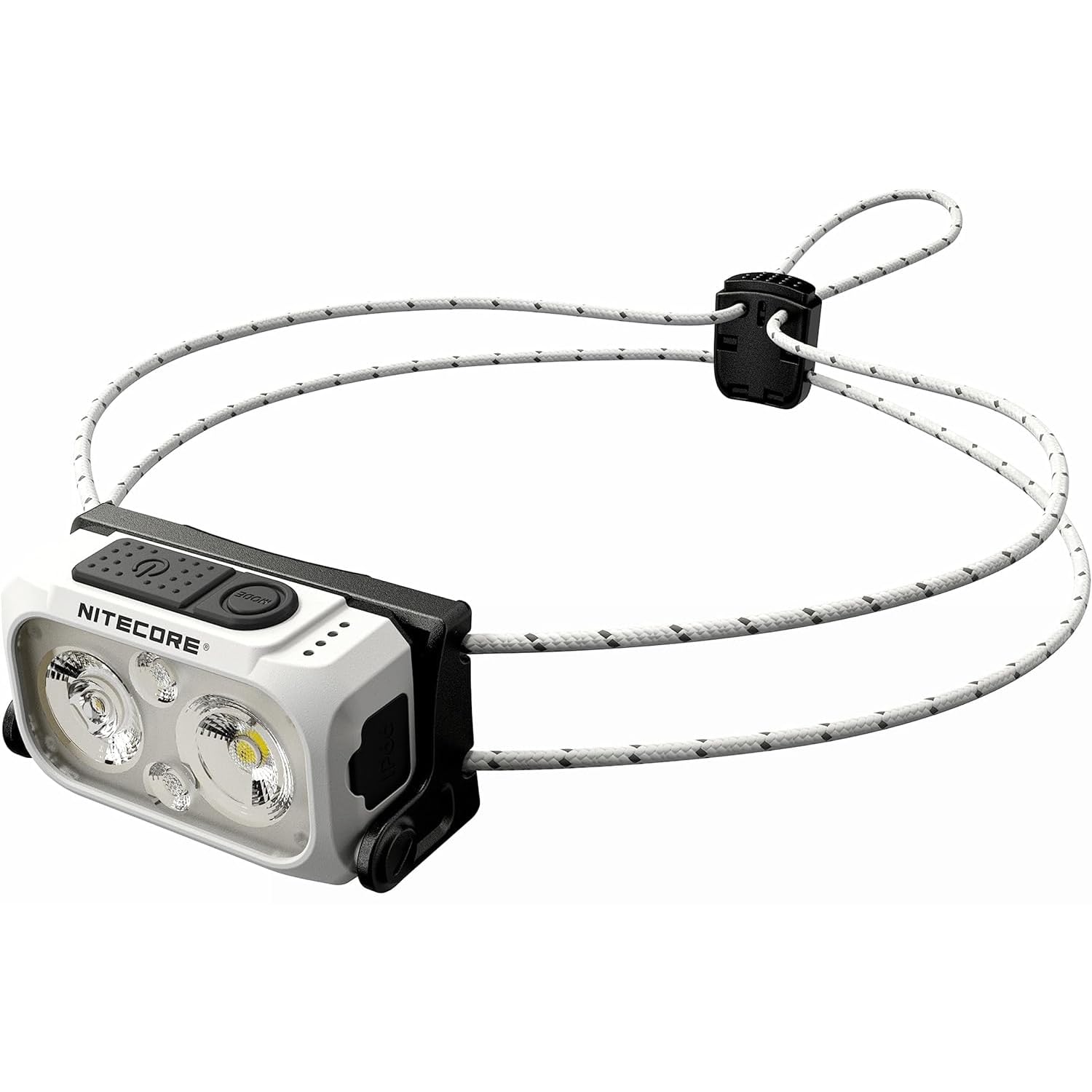 Nitecore Stirnlampe NU21, leicht, USB-C-aufladbare LED Kopflampe, 360 Lumen, 58 m Leuchtweite, Rotlicht für Nachtsicht, weiß
