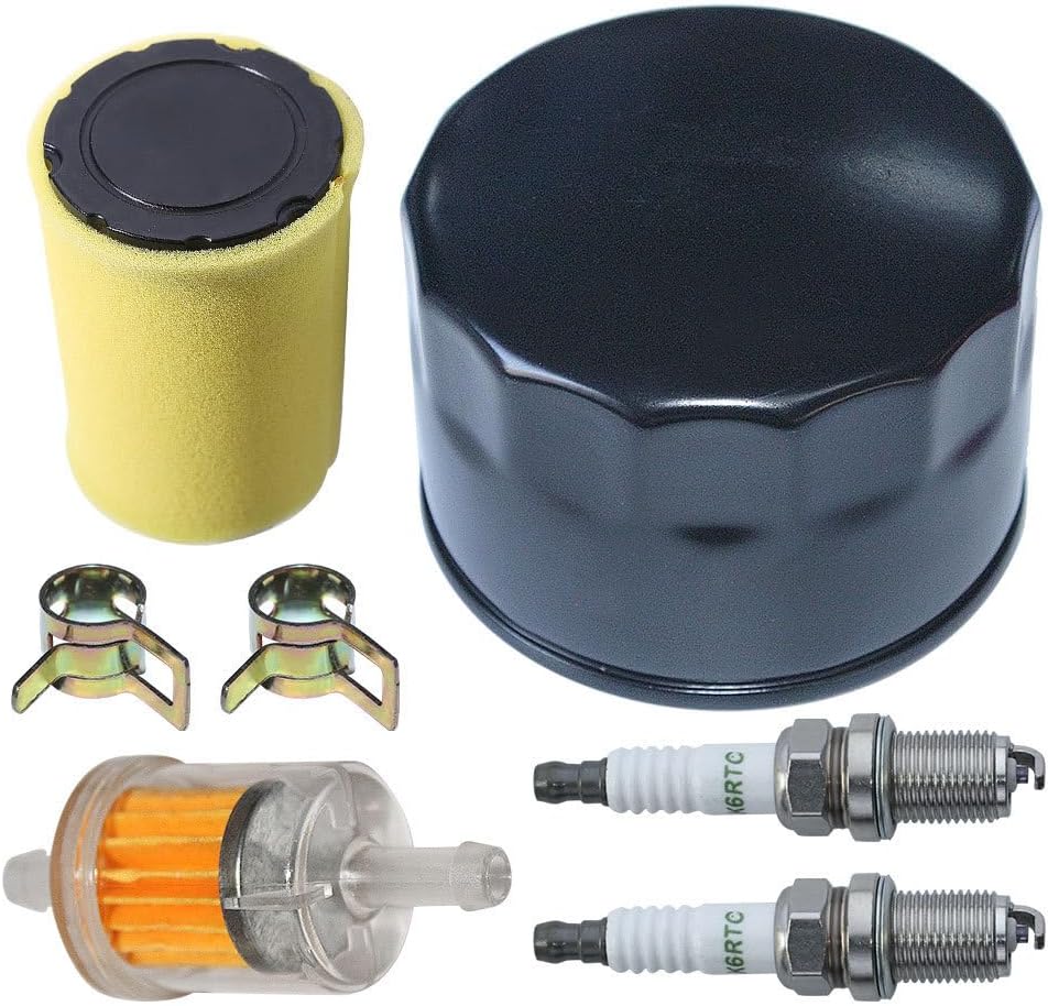 Air Oil Filter Spark Plug Replacement Parts for YTA18542 YTH18542 YTA24V48 Lawn Mower, Replacement for Husqvarna OEM
