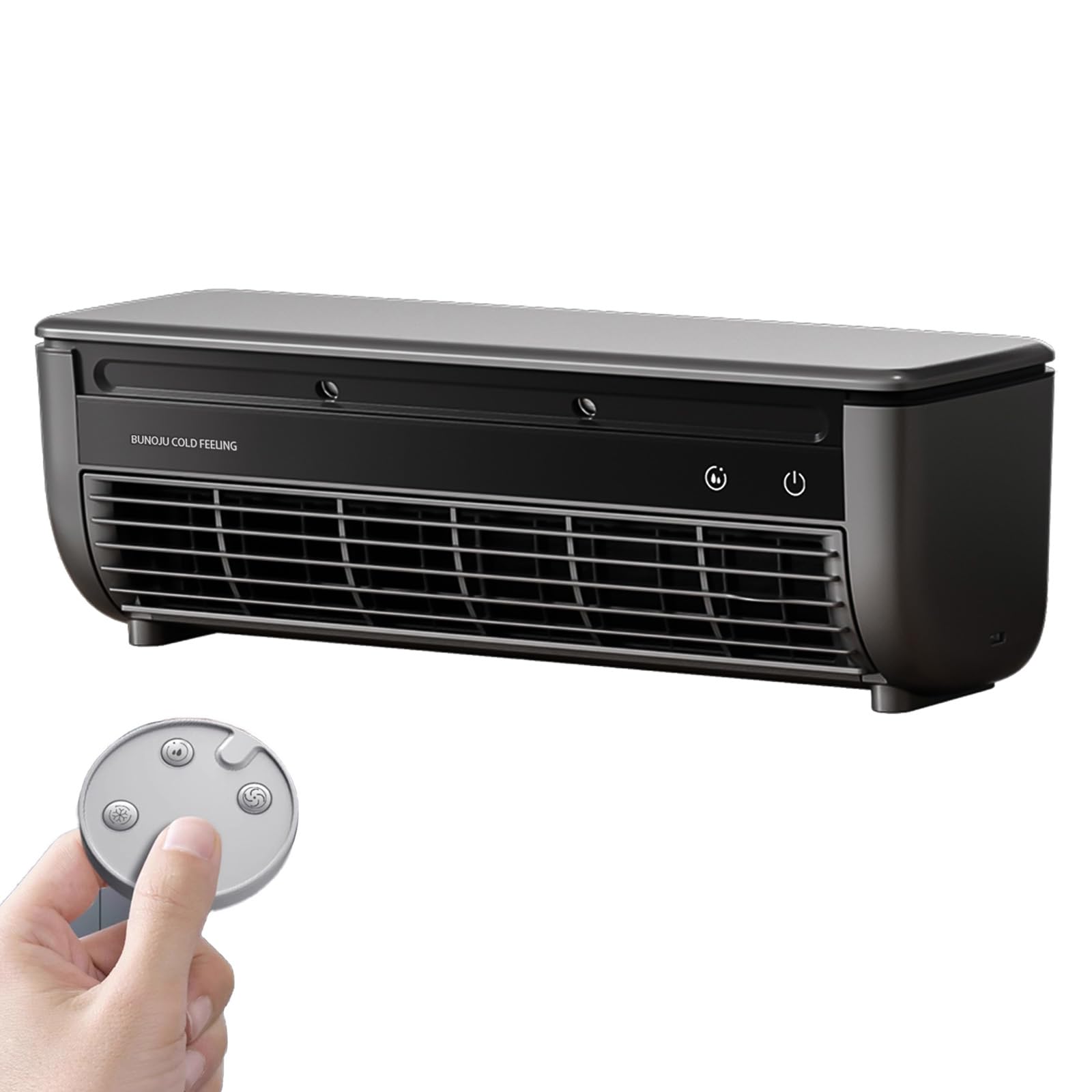 edon mini portable air conditioner portable cooling air-conditioning fan no drilling kitchen wall wireless charging air conditioner fan ice mist ions rapid cooling for home kitchen black