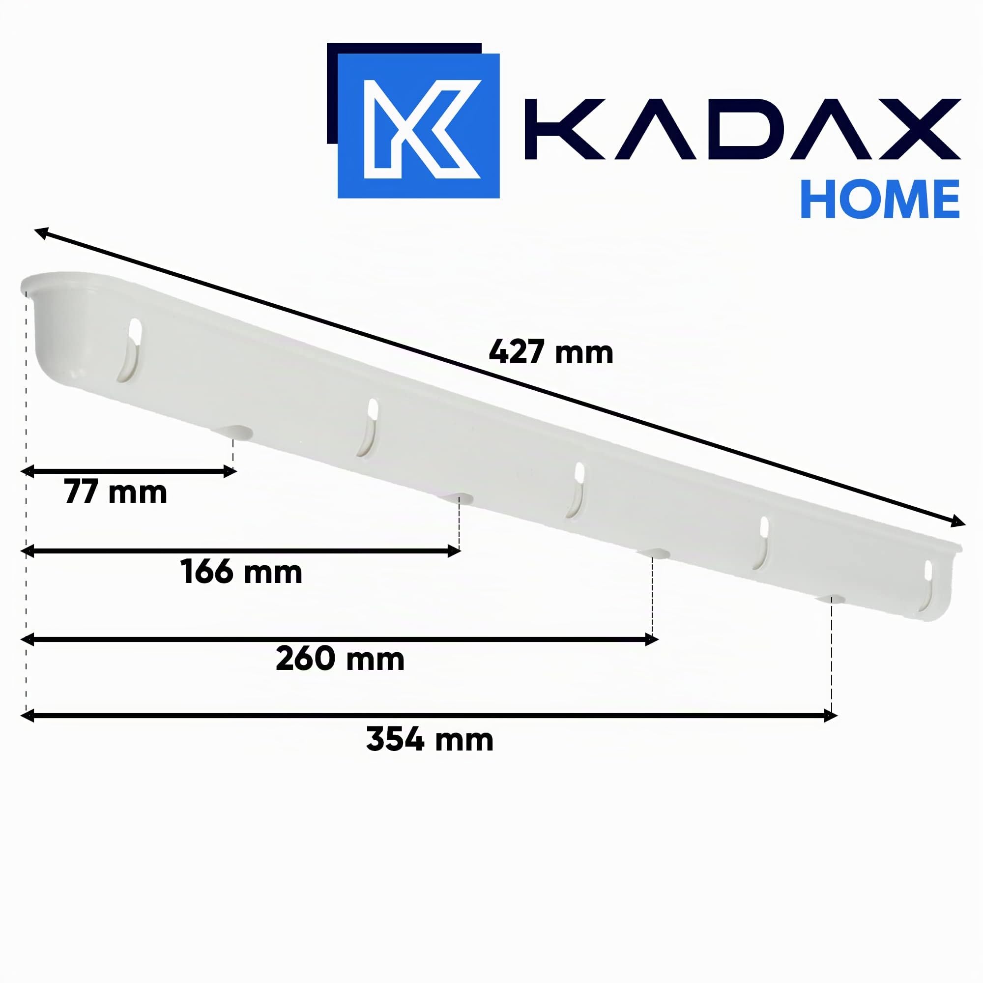 KADAX Etendoir a Linge au Plafond avec Tiges en Acier, Pratique Systeme de Sechage Suspended pour Maximiser l'espace Interieur (Blanc, 5 x 150 cm)