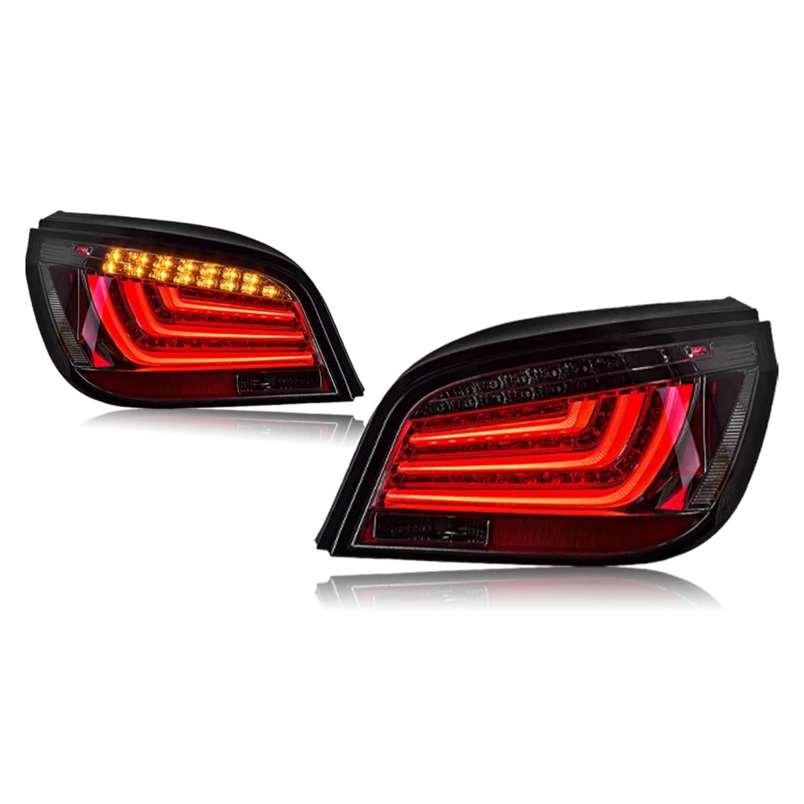 Dla BMW Seria 5 E60 2003-2007 Lampa Tylna Tylne Światło Części Zamienne (1 Pair) Światła Tylne Samochodu(Black)
