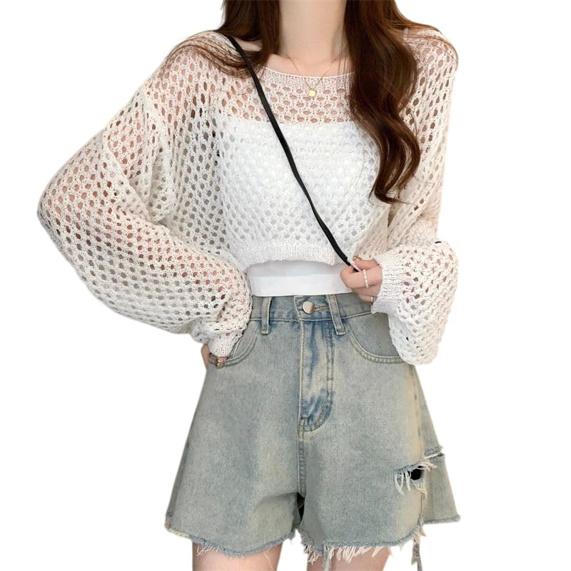 Buy MYSTIFY®Crochet Knit Off-Shoulder Crop Sweater Top, Long