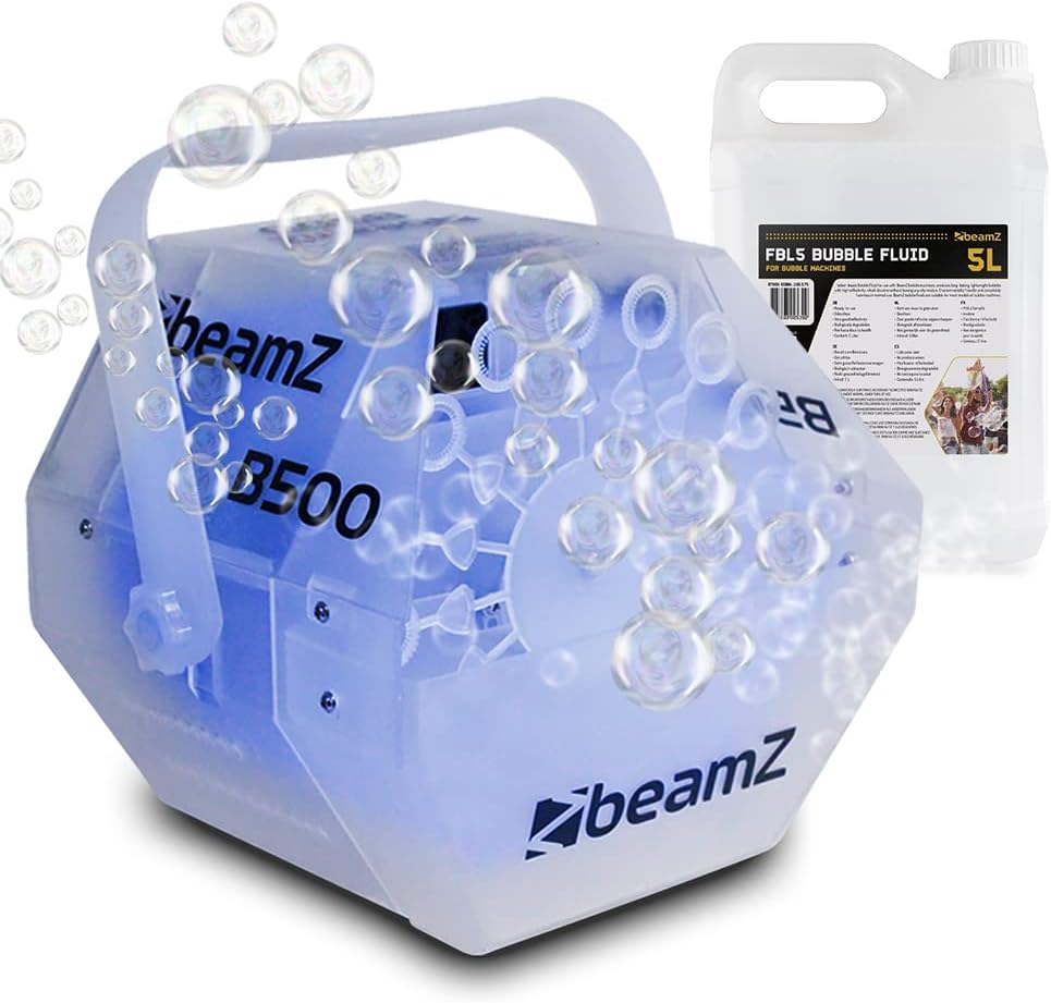 Beamz B500 Bubble Machine and 5 Litre Bottle of Fluid Party Pack Ideal