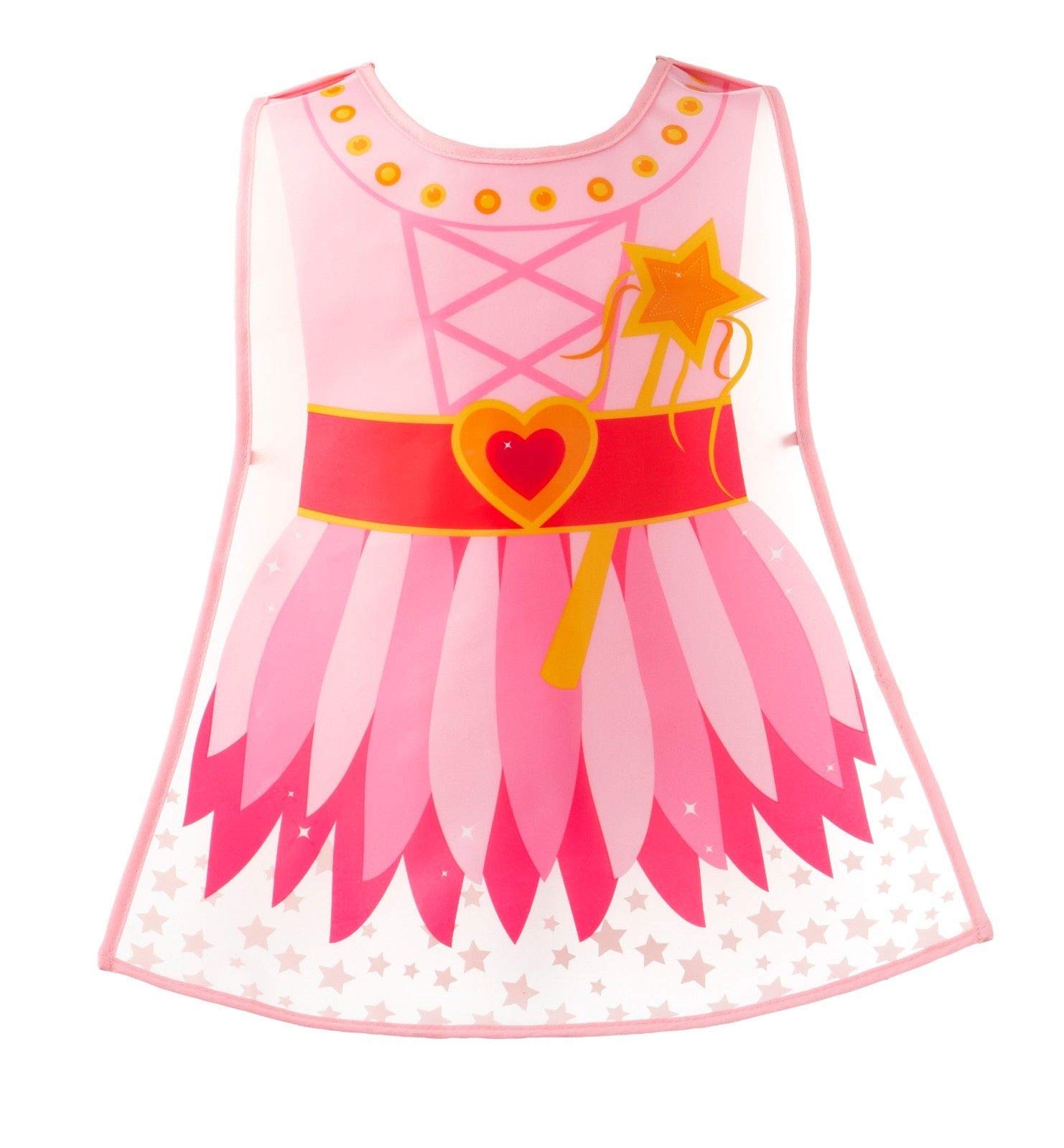 Ozmoint Girls Pink Fairy Princess Pvc Tabard Apron For Cooking Arts And Crafts Etc., Ages 2-4 Years