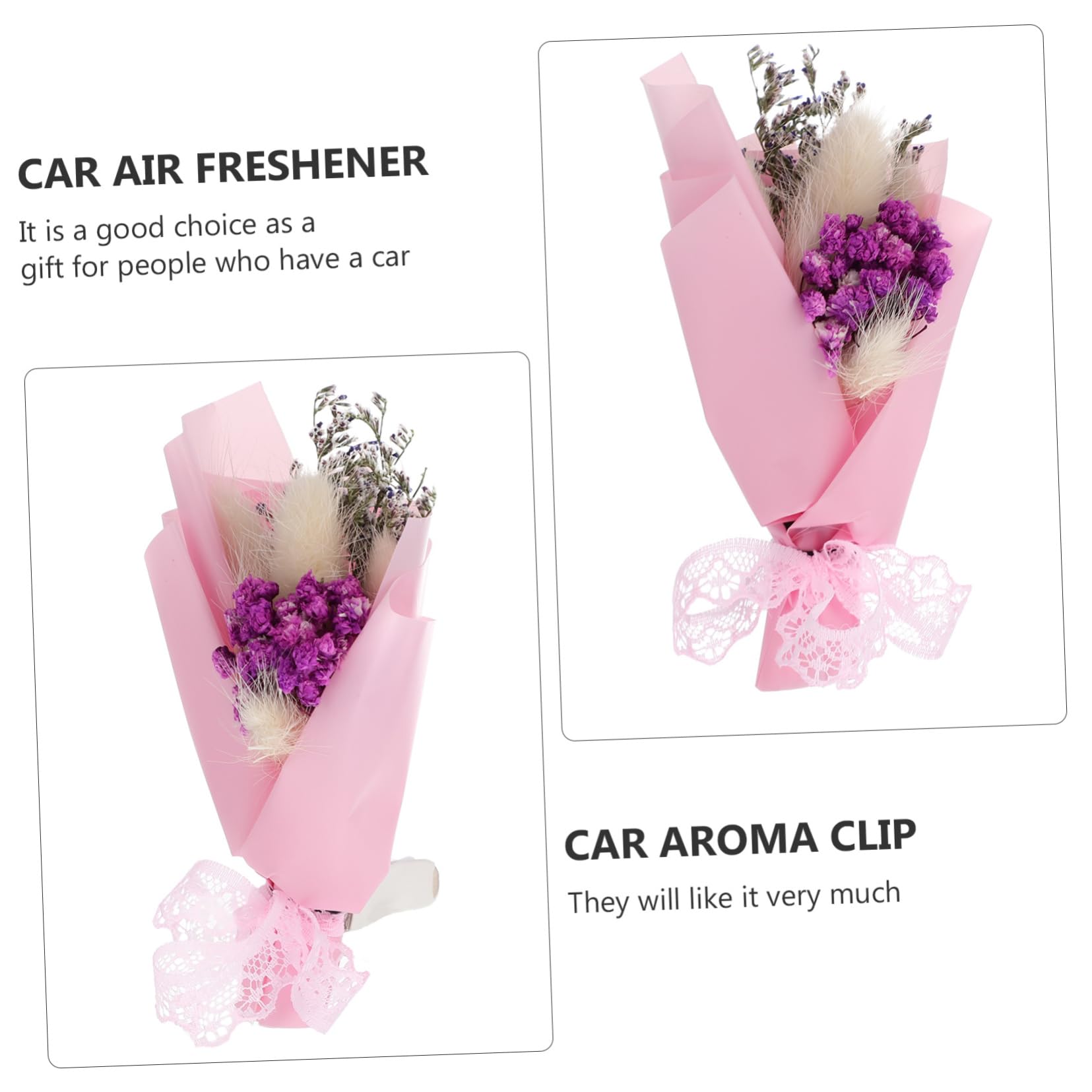 VICASKY 4pezzi Auto Clip Profumo Secchi Per Decorazione Elegante e Per Auto Ufficio e Altro