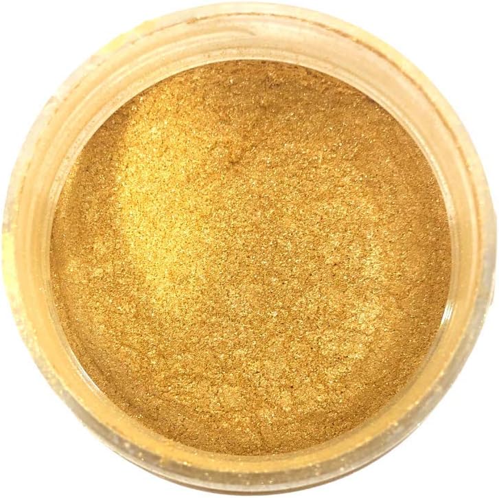 Amy Howard At Home | Mica Powder | Deep Gold | Multi-Purpose Metallic Mica Pigment Powder Additive for DIY Projects & Crafts | Custom Waxes, Chalk Paste, Resin Glitter, Faux Finishing