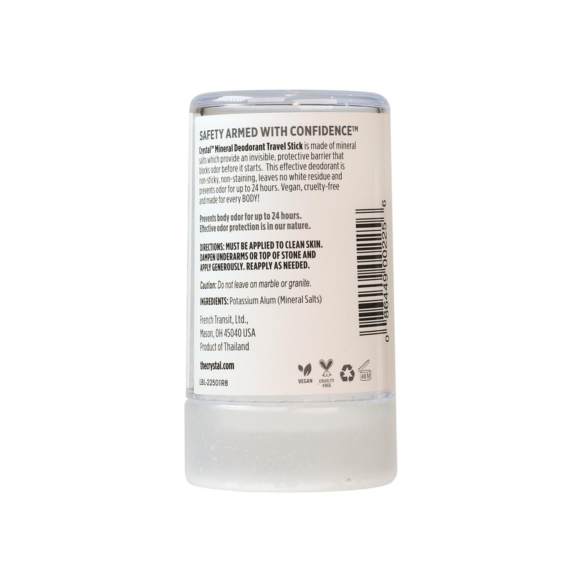Crystal Mineral Deodorant - 24 Hour Odor Protection -2