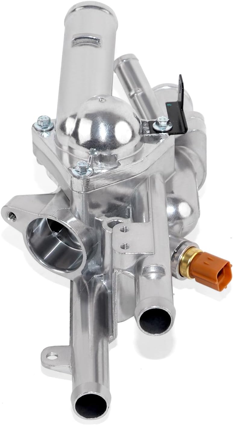 Upgraded Aluminum Thermostat Housing Assembly Compatible with 2015-2017 Hyundai Sonata 2017-2018 Santa Fe Sport 2016-2020 Kia Sorento 2017-2022 Sportage 2.4L W/o Hybrid Replaces # 25620-2GGA0
