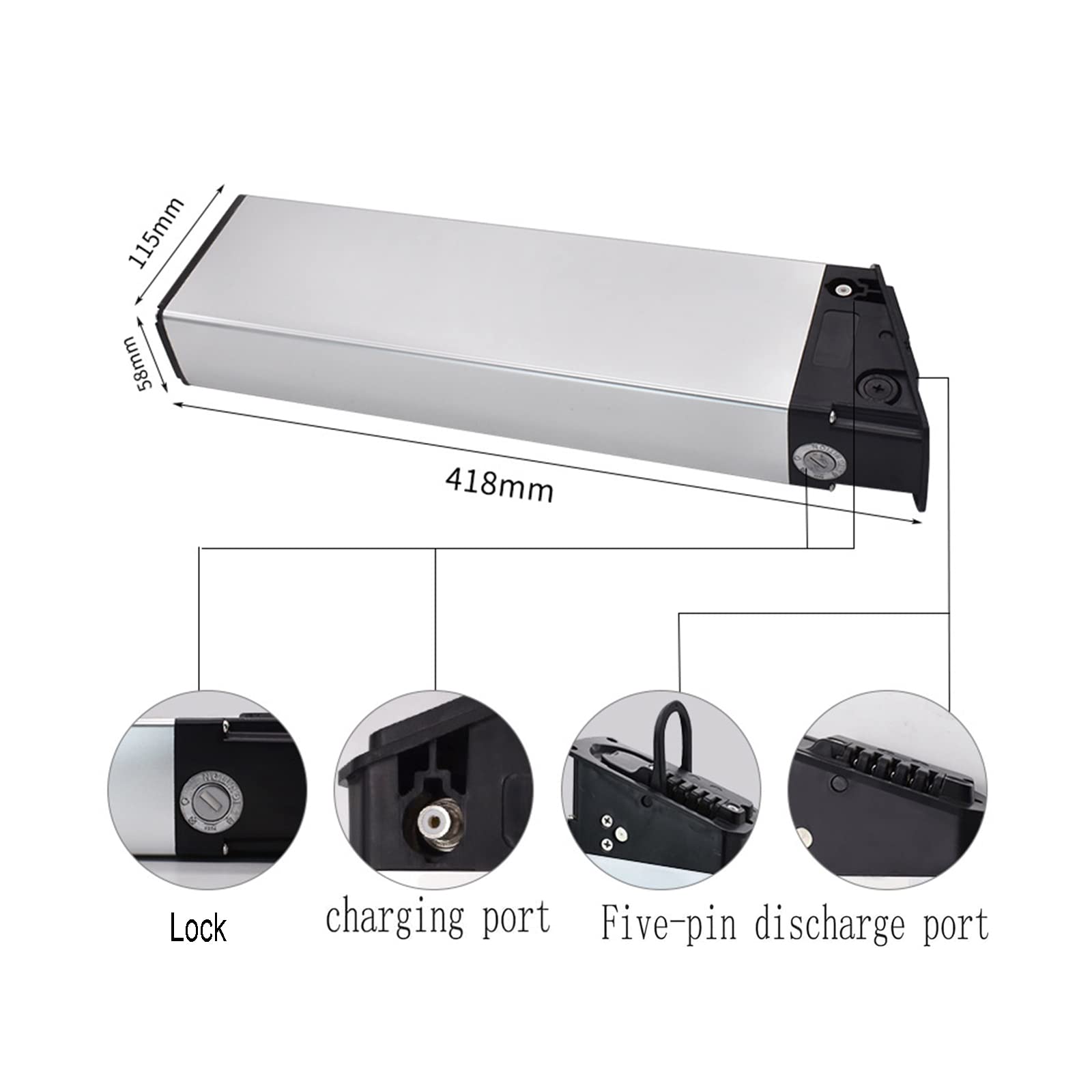 Amazon.co.jp: TGHY 電動自転車バッテリー 48V13Ah 48V15Ah 52V13Ah  