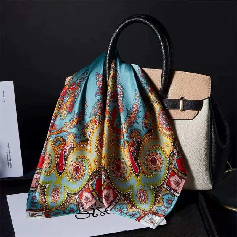 Image of ANDANTINO 100% Mulberry Silk Scarf -21 inch Square Neckerchief with Gift Packed