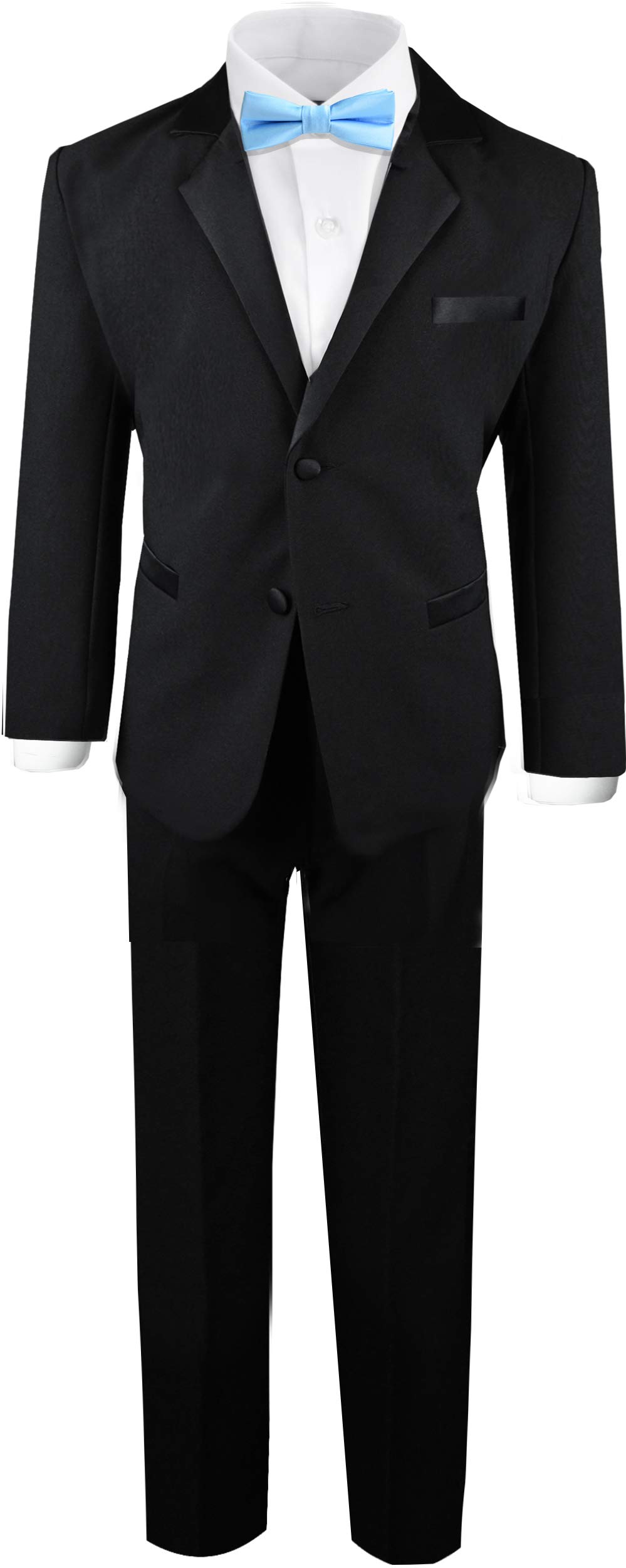 Black n Bianco Boy's Modern Tuxedo Dresswear Set (X-Large / 18-24 Months, Light Blue)