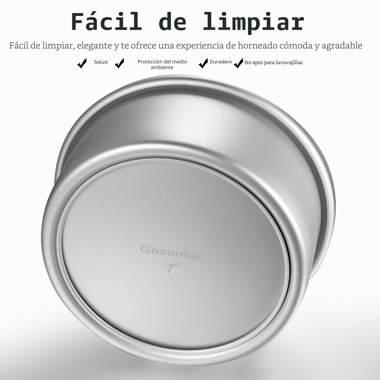 Moldes para Pasteles, Antiadherentes Redondo Aluminio Anodizado Molde de Horno Tartas con Base Desmontable, 3 Piezas (5"/ 7" / 9")