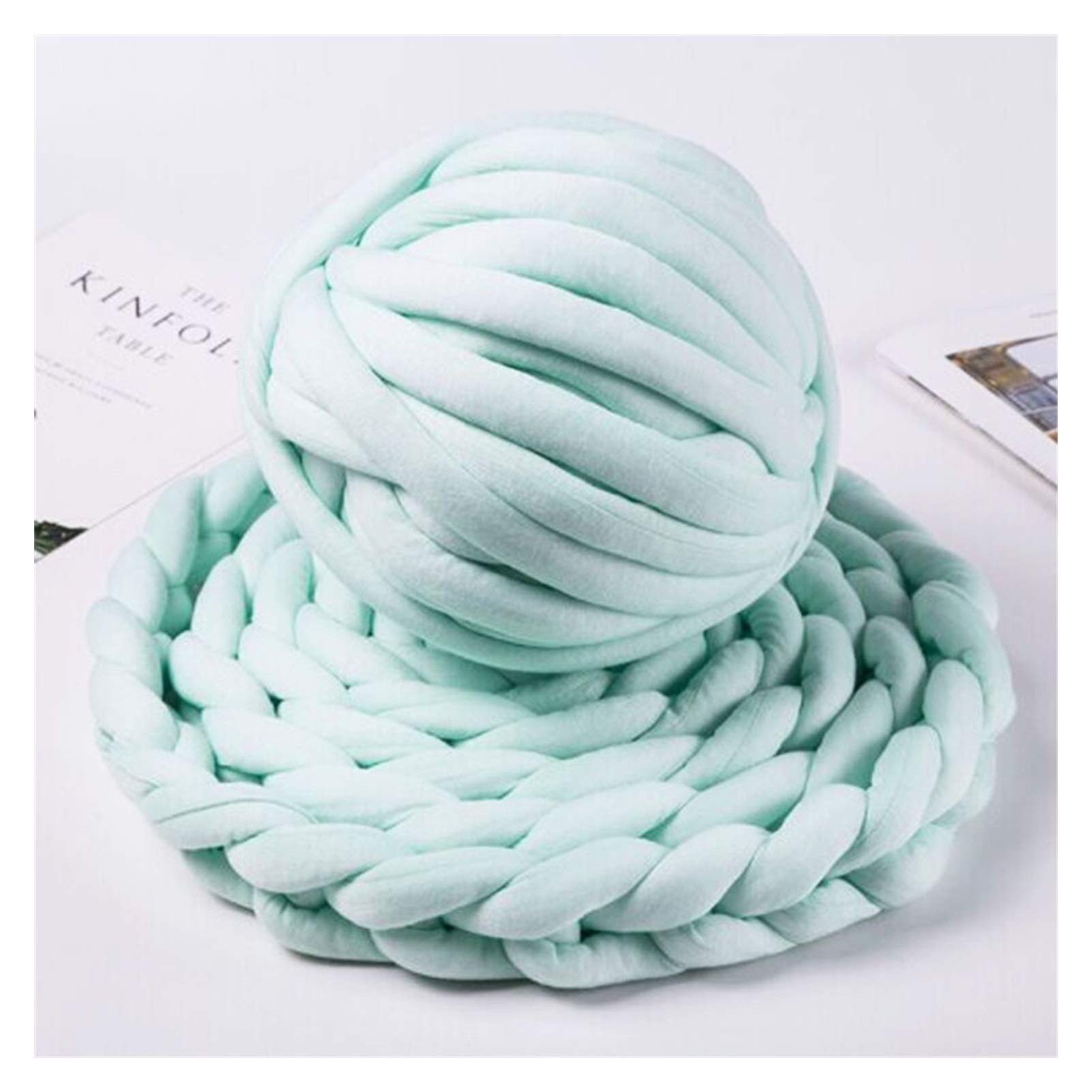 Włóczki do ręcznego dziergania, Chunky Yarn For Hand And Arm Knitting Giant Blankets Multicolor 500g 25m(2)