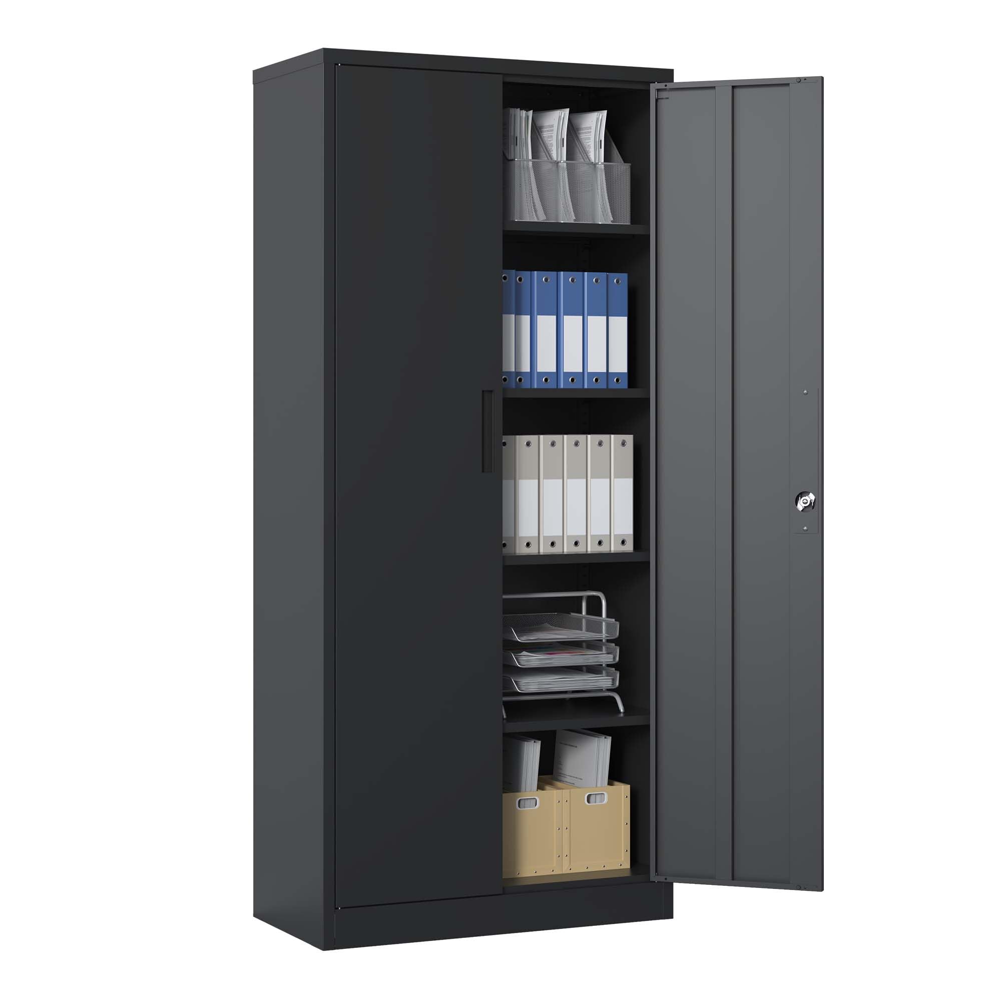 podafu Metal Storage Cabinet with Lock Doors, 72