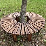 Outdoor Courtyard Terrace Park seat Solid Wood Fan-Shaped Bench, Circular Tree Garden Tree Bench,...