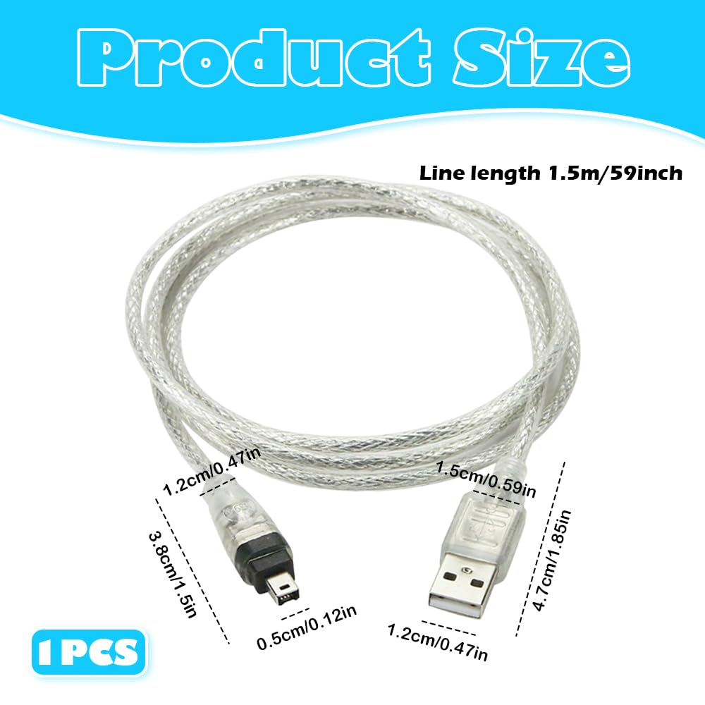 Câble Adaptateur Firewire (IEEE 1394) 4 Broches Vers USB 2.0