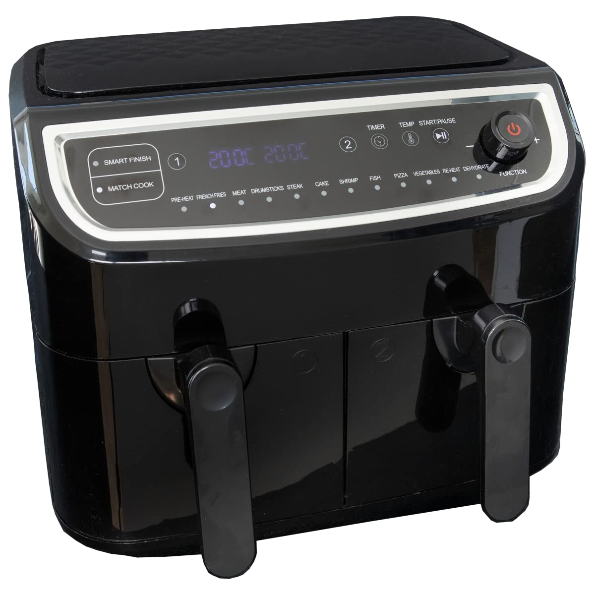 Gastronoma 18290003 freidora Doble 9 L Independiente 2400 W Freidora baja en grasa Negro, Acero inoxidable