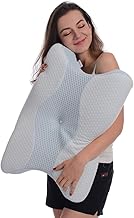 Grin Health Orthopedic Cervical Spondylitis Memory Foam Pillow Contour Sleeping Bed Pillow for Neck, Shoulder and Back Pain Relief Regular Size Ergonomic Pillow