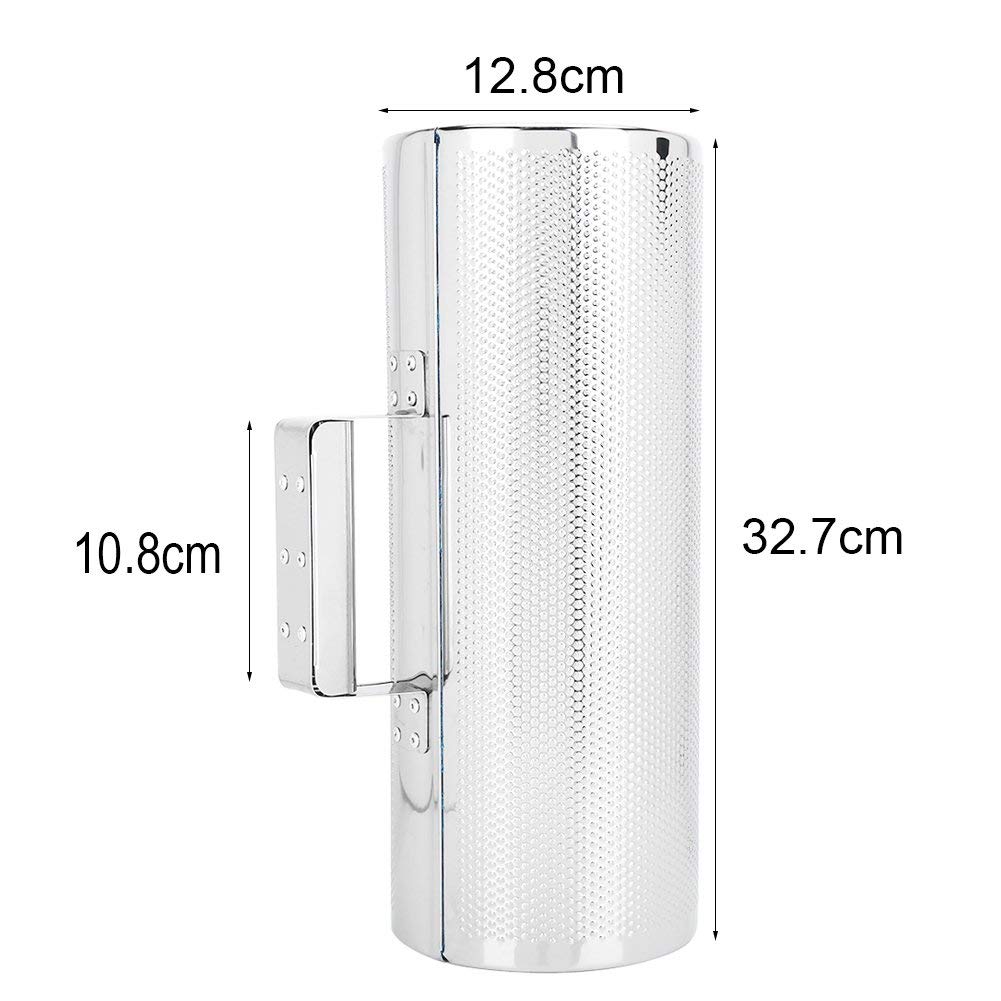 Bnineteenteam Instrument en métal Guiro, Percussion en Acier Inoxydable Guiro avec grattoir 5 x 12,8 cm Percussion Instrument