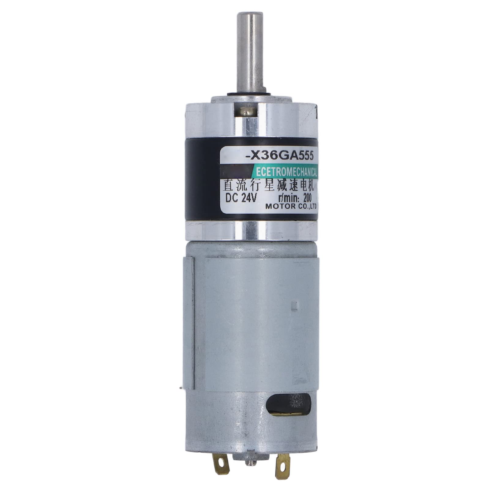 Yctze Planetengetriebemotor, Gleichstrom-Geschwindigkeitsreduzierungsmotor mit 34 Kg CM, Geräuscharm, Kompaktes Design, 15 W, 24 V (200 U/min)