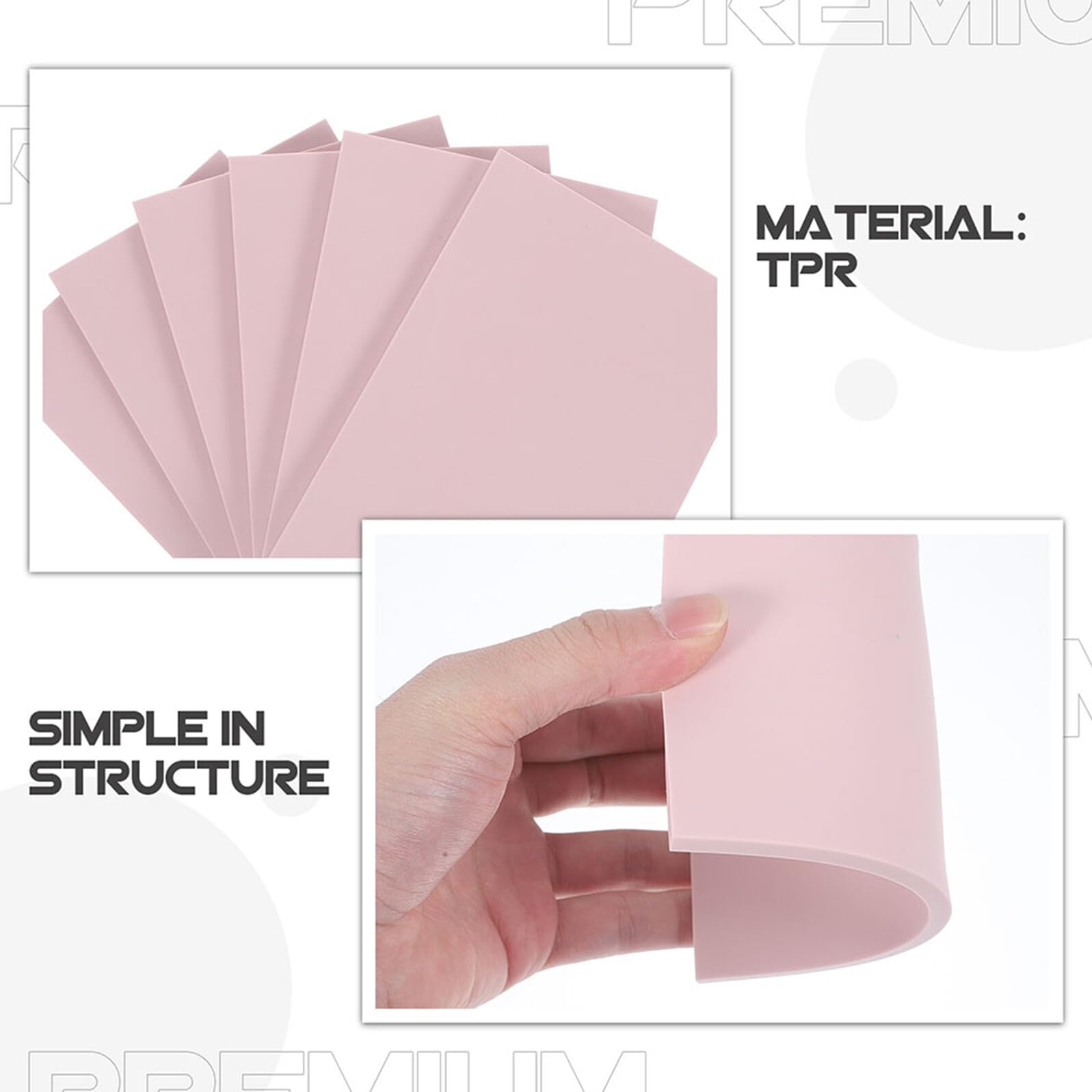 HEALSOPTHY 7 Piezas Sello de Goma para Grabado DIY Patrón Detallado, Superficie Estable y Uniforme, Material Tpr en Forma Rectangular para Papel y Tela en Manualidades