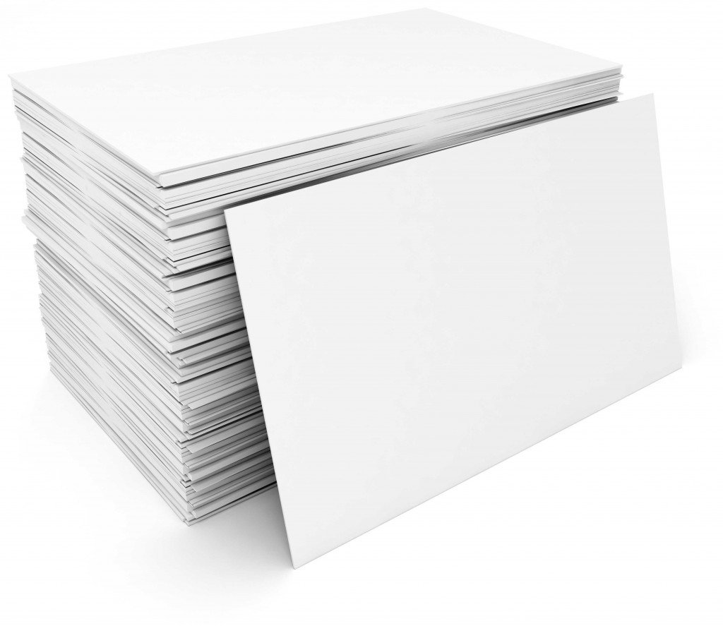 1,100 Blank Business Cards (3.5"x2") Flash Cards - 14pt (.014") Paper