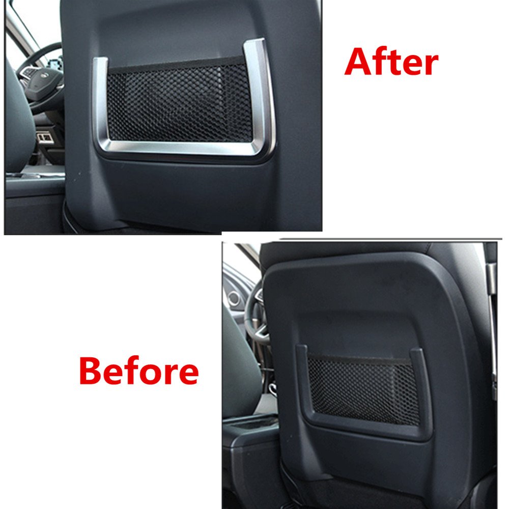 2Pcs/Set Abs Cromato Per Sedile Posteriore Portaoggetti Cover Trim Car Styling Accessori