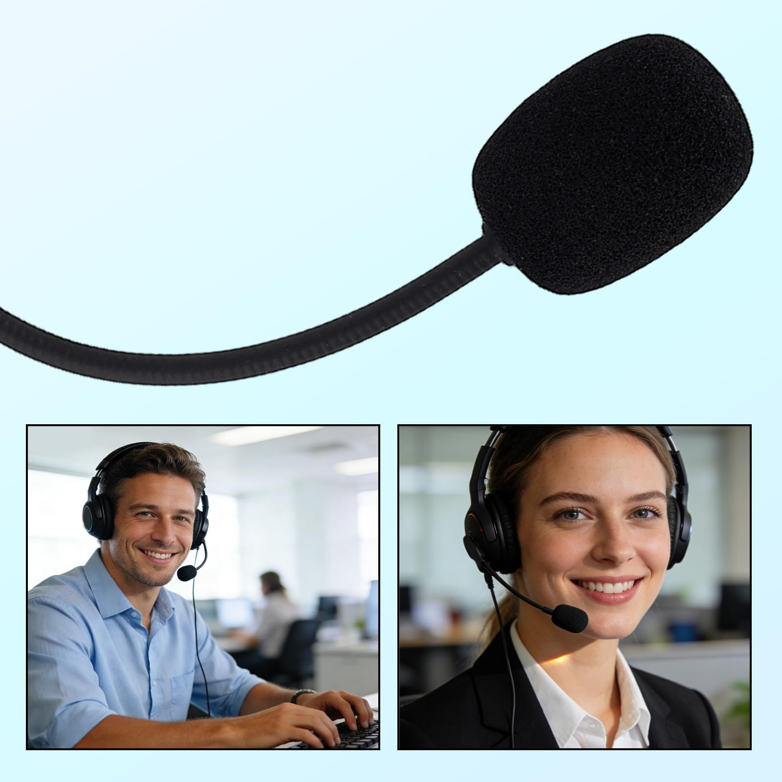 Micrófono de Repuesto para Auriculares Razer Barracuda X, Brazo de Juego Desmontable 3,5mm con Espuma Compatible con Auriculares Barracuda X Cancelación Ruido