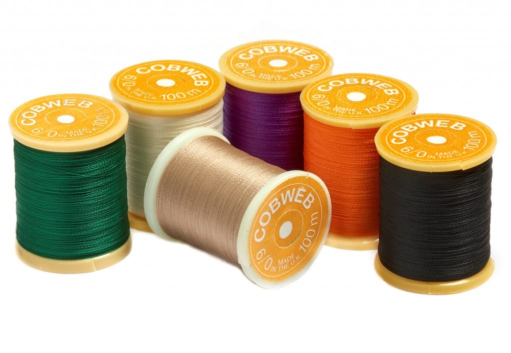 Veniard Cobweb 6/0 Tying thread 2 PACK - Gordon Griffiths Cobweb, 6/0 (Black)